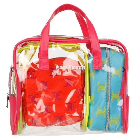 Juicy Couture 4-Piece JC Logo Neon Nested Cosmetic Cases - Picture 3 of 8